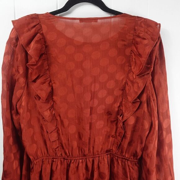 Tommy Hilfiger Womens Ruffled Polka Dot Dress Size 14 - Picture 10 of 14